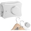 LEKEFETO Stendibiancheria retrattile, 5,1 m, stendibiancheria retrattile, per montaggio a parete, stendibiancheria con corda in acciaio inox, peso 20 kg, evita che si affonda (bianco)