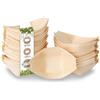 BIOZOYG 100x barchette finger food monouso in legno 8 cm - ciotoline per aperitivo naturale e moderno - ciotole aperitivo, bicchierini finger food