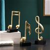 CINY 3 Pezzi Di Musicale Statua Musica Nota Ornamento Scultura, Decorazione Musicale, Set Di Sculture Musicali In Resina Per Regali Di Pianoforte Da Casa Souvenir Regalo Resina, Oro