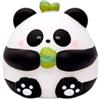 BLUECHOLON Salvadanaio decorativo XL in plastica dura, disegni animali: volpe, mucca, Panda, coniglio, pecora, maiale (Panda rotonda)
