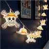 Get Trend One Piece 3D Stringa Luci LED, 10 Pz Bianco LED Lucine Fatate, Funziona a Batteria e con 2 Modalità Lightning, Straw Hat Skull Interno Decorazioni Casa & Camera da Letto, Regalo Anime
