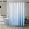 Furlinic Tenda Doccia Antimuffa Tessuto Azzurro Gradiente Impermeabile Lavabile 180x180 cm Tende Doccia Design Poliestere con 12 Ganci Tenda Doccia