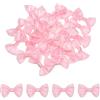QUARKZMAN 30Pz Fiocchetti Rosa 3.8x2.5cm Fiocchi Nastro Raso per Creazioni Regalo Fiocco Piccoli per Decorazioni all'Ingrosso Mini Fiocchetti Natalizi