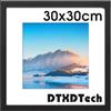 DTXDTech 30x30 cm Cornice in Legno Nero, Cornice Quadrata 30x30 Foto, Cornice da Parete 30x30 per Poster, Per Foto 18x18 (con Uso di Cartone), Decorazione per Camera da Letto e Soggiorno