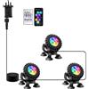 T-SUN Luci per laghetto, 3 in 1, luci subacquee RGB, IP68, impermeabile, luce sommergibile sostenibile per stagno, giardino, patio, fontana, piscina, decorazione a cascata