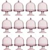 YKKJ 12 Pezzi Mini supporto per torta，Mini Alzata per Torta，per Matrimoni, Baby Shower, Bomboniere, Feste di Compleanno.（Rosa）