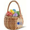 Creative Home Cestino Pasquale in Vimini con Manico | Piccolo 16 x 16 x 20 cm (+/- 2 cm) | Cestino Intrecciato a Mano, Cesto Regalo, Frutta, Decorativo | Colore Naturale | Cesto di Pasqua, Festa