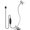 WIYETY Lampada da Lettura Zoomabile a LED con Morsetto: Lampada da Letto Dimmerabile, Lampada a LED con Collo di Cigno USB con 3 Modalità di Temperatura del Colore, Lampada da Comodino a LED con