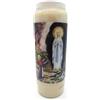 crigema Candela di preghiera a vasetto Novena 18 x 7 cm 100% Vegetale Combustione 9 giorni - 216 ore (Madonna di Lourdes)