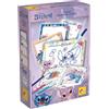 Liscianigiochi Lisciani - Disney Stitch Pocket Drawing School - attività di Disegno per Bambini dai 3 Anni in su, Scrittura e Disegno preparatorio, Mini cartelline cancellabili e pennarelli - Libro delle attività