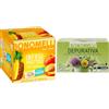 Bonomelli - Kit Gusto & Detox: Infuso Fruttoso Ananas &Pesca (100% Naturale) + Tisana Depurativa
