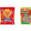 Chupa Chups Goleador Fruit e Chupa Chups The Best Of, 1 Busta da 15 Caramelle Monoporzione, Gusto Frutta e 1 Busta da 10 Lollipop Monoporzione, Gusti Assortiti, Ottime come Dolcetto Festa e come Formato Scorta