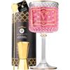 VEMACITY Bicchieri Gin Tonic Personalizzati - Bicchiere Gin Tonic con Iniziale (V), 3 Bordi Dorati, Spoon e Jigger Oro | Set Regalo con Confezione Elegante | Ideale per Fare un Regalo