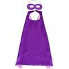 Proumhang Mantello Maschera set Halloween Natale Carnevale Bambini Festa di compleanno Cosplay Performance Costume Mantello Mantelli da Supereroe per Bambini da 1 a 9 anni Viola