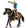 Schleich- Saddle Bronc Riding with Cowboy Cavallo da Rodeo, 41416