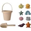 JasCherry 10 Pezzi Giocattoli da Spiaggia, Giocattoli di Sabbia per Bambini, con Secchiello, Stampi, Paletta per Giocare in Spiaggia e in sabbiera Giocattolo per attività all'Aria Aperta