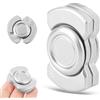 Goktvai Fidget Spinner per Adulti, 3 in 1 Fidget Spinner in Lega Magnetico Girevole Giocattolo Dita Strumento di Concentrazione per Adulti Regalo Silenzioso Scrivania e Ufficio (Argento)