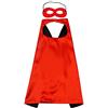 Proumhang Mantello Maschera set Halloween Natale Carnevale Bambini Festa di compleanno Cosplay Performance Costume Mantello Mantelli da Supereroe per Bambini da 1 a 9 anni Rosso