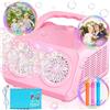 Pigipigi Kids Macchina Bolle di Sapone, Spara Bolle di Sapone Automatico, 22000+ Bolle al Minuto, 2 Velocità, Giochi da Esterno per Bambini, Compleanno Gadget Matrimonio (Rosa)