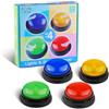 BEAN LIEVE Answer Buzzers per l'insegnamento con i Giocattoli dei Pulsanti di Classe, Suoni e luci (Set di 4), Game Show Buzzers Accessori, Regali di Natale per Bambini, Multicolore