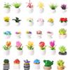 Lyreh 30pz Miniatura Piante in Vaso, Mini Piante e Fiori Artificiali Finti Piccole Decorazioni Bonsai Accessori per Case Delle Bambole per Micro Giardini Paesaggistici Artigianali Fai Da Te