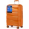 KONO Valigia Grande da 75cm Trolley Rigida Leggero Polipropilene Valigie con TSA Lucchetto e 4 Ruote (Arancione)