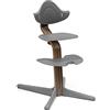 Stokke Sedia Stokke Nomi, Walnut/Grigio - Favorisce la seduta attiva - Regolazione perfetta senza utensili - Include un poggiapiedi stabile e ruote anti-ribaltamento - Sostiene fino a 150 kg