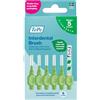 TEPE Spazzolino interdentale originale, spazzola dentale morbida per la pulizia dei denti, confezione da 6, 0,8 mm, grandi spazi vuoti, verde, taglia 5