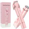 Joigivit Bikini 2 in 1 da donna a doppia testa Shaver rasoio elettrico da donna, capelli pubici IPX7, impermeabile, bikini, ascella, gamba, viso, corpo, rosa