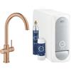 Grohe Blue Home rubinetto da cucina con SodaSystem e sistema di filtraggio, orientabile, 31455DL1, Blue Home warm sunset spazzolato [Rubinetteria da Cucina > Rubinetti da Cucina con Trattamento dell'Acqua]