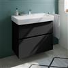 Geberit Renova Plan lavabo, evineo ineo5 evo mobile La: 85 cm, 2 scomparti estraibili, con maniglia incassata,, 501699001+BE0989BM, Renova Plan [Mobili da Bagno > Mobili con Lavabo Integrato]