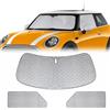 ZWPARTS Parasole per Parabrezza Sostituzione per 2014-2025 Mini Cooper F56, 3 Pezzi Pieghevole Parasole per Interni Auto, Copertura Parabrezza per Bloccare 99% dei Raggi UV e Mantenere Veicolo Più Fresco