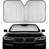Suyamir Parasole Auto Parabrezza Interno Pieghevole - Coprisole Auto UV con Ventose e Elastici, Protezione Solare per Cruscotto e Sedili, Universale per Auto SUV e Furgoni (Argento)