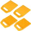 DBREAKS - Set di 4 piastre di supporto per roulotte, 23x17x2cm, Piastre di supporto impilabili con maniglia, Stabilizzatori per piastre di supporto, Piastre di supporto per autolivellanti gialle