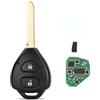 topone1 Telecomando 2B 433 MHz 4D67 per Toyota Corolla Avensis Yaris Verso Auris | FCCID: 26041-11H29 89071-0F060,2 tasti,4D67 Chip
