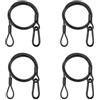 NLIGHTING Cavo di Sicurezza in Acciaio 76 cm Kit 4 Pezzi, Safety Cable con Moschettone per Luci Palco, Truss e Attrezzature Sceniche, Cordino Sicurezza Fari DJ