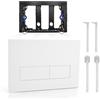 ExKeen Placca di spinta per WC compatibile con Sig-ma 01 20 30 50 UP300 UP320, incluso set di leve per scarico e telaio di montaggio, piastra di ricambio per cassetta Ge-berit elemento a parete, bianco, ABS