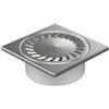 MCH Scarico per doccia a pavimento, in acciaio inox, 150 x 150 mm, DN 50, super piatto, profondità di incasso di 55 mm, chiusura antiodore (320 N)