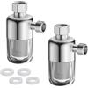 YYTECH Filtro acqua doccia 2 pezzi filtro acqua doccia filtro anticalcare riutilizzabile filtro anticalcare doccia con 40 μm in acciaio inox filtro anticalcare per scaldabagno, WC, lavatrici
