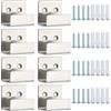Sayayo Staffa a U, Ganci a U Acciaio Inossidabile, Espositore per Piastrelle di Ceramica, Gancio per Binario Porta-Quadri, Clip per Appendere Specchi, Espositore per Pittura, Foto, Argento, 8 Pezzi