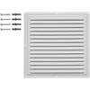 DEMLOU - Griglia di Ventilazione Quadrata in Alluminio Verniciato RAL 9016 - Rete Protettiva Antinsetti - Presa d'Aria Interna ed Esterna - 30 x 30 cm - Colore Bianco.