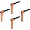 QUARKZMAN 4pz Regolabile Clamping Lever Maniglie M8 x 40mm Maschio Filettatura Bullone Manopole Girevole Vite blockggio Rapido Rilascio Cricchetto Pulsante Maniglia, Arancione