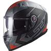 LS2 Casco F811 VECTOR 2 SPLITTER Titanio Rosso LS2