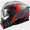 LS2 Casco FF818 STORM 3 DYNAMO Grigio Rosso LS2