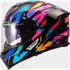 LS2 Casco FF818 STORM 3 KAOS Viola Nero Blu LS2