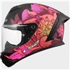LS2 Casco FF820 RAPID 3 POPPIES Nero Opaco Rosa LS2