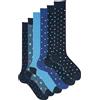 Ciocca Calze Uomo Lunghe Fantasia, Fresco cotone morbide resistenti colorate - Calzini 3/6 Paia [BXCC6L_ANM3_11_1]