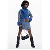 Desigual, Cappotto ibrido in denim, Donna, Cotone, Nero, L