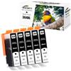 Starlet24 5x 364XL Cartucce Nere Compatibili con HP 364XL BK 364 XL Nero per Photosmart 5520 5510 5520 5524, Deskjet 3520, Officejet 4622 4622 6520 5515 7520