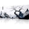 Yimomoyi Tappetino Mouse XXL, 1200 x 400 x 3mm Tappetino Gaming, Mouse Pad con Base in Gomma Antiscivolo, Impermeabile Mousepad, Tappetino Scrivania Grande con Bordi Cuciti (B120)